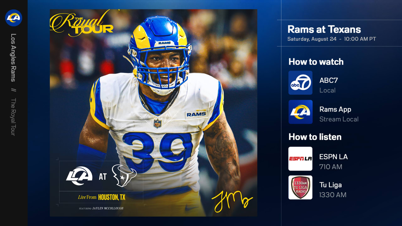 Los Angeles Rams at Houston Texans: How to watch, listen to and live ...