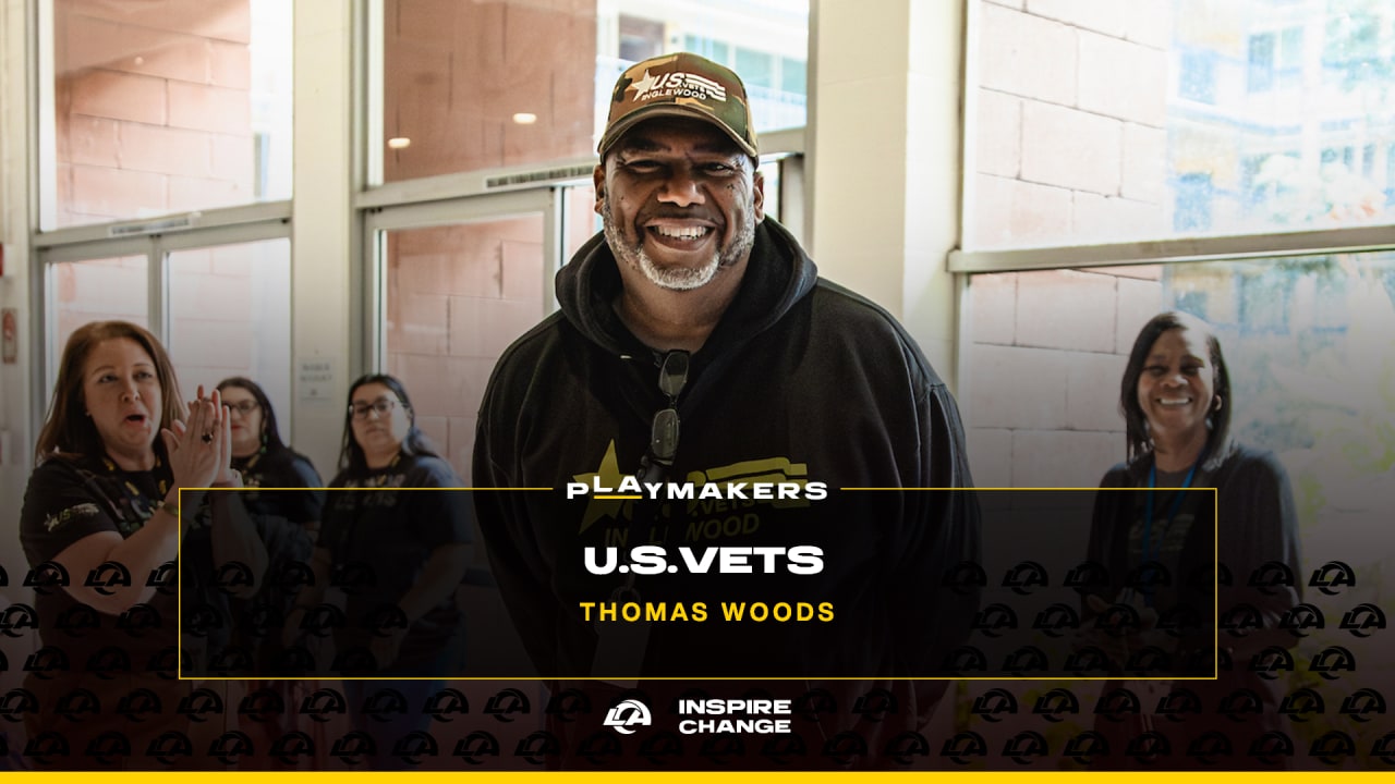 Thomas Woods of U.S.VETS is Rams' 10th 'pLAymaker' honoree of 2023