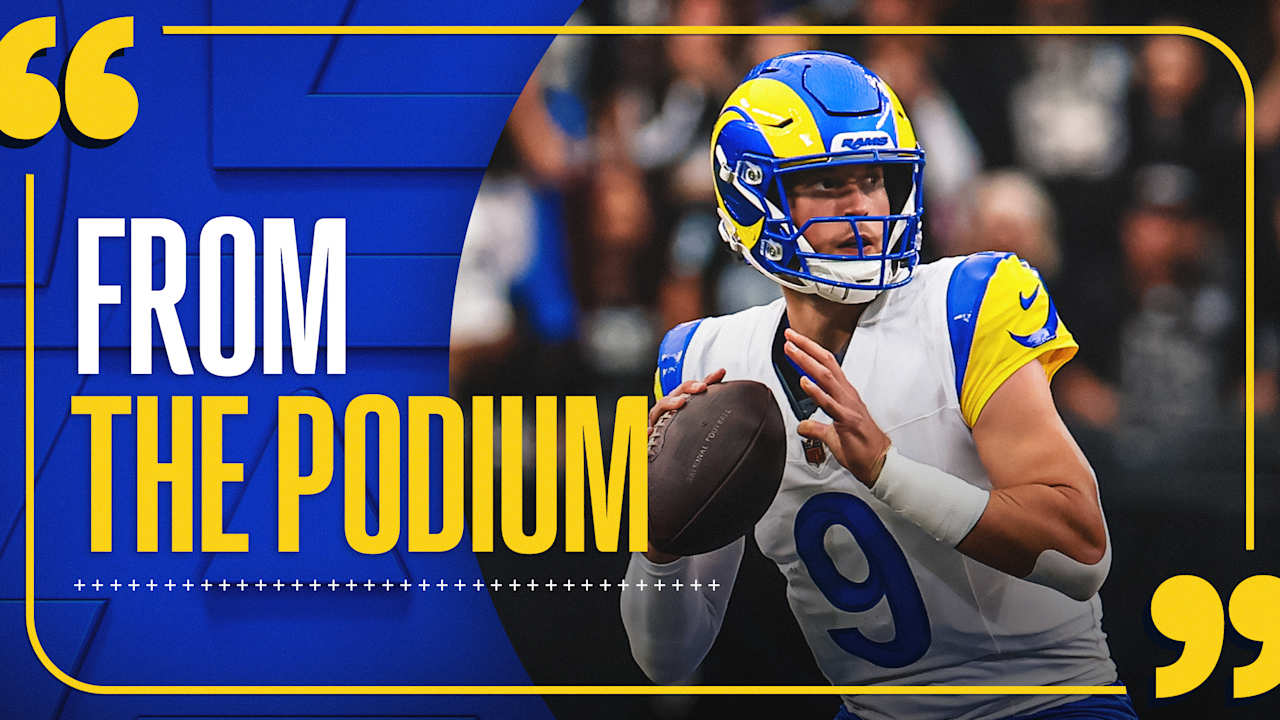 From the Podium: Sean McVay and Matthew Stafford preview matchup against Chargers at SoFi Stadium
