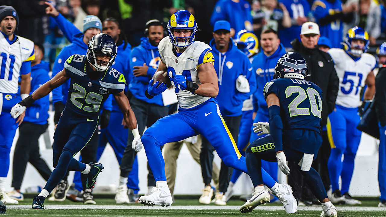 Colby Parkinson 40-yard catch - Los Angeles Rams Highlights - NFC  Championship vs. Seattle Seahawks at Lumen Field
