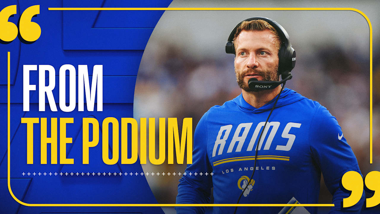From the Podium: Sean McVay and Matthew Stafford react to Rams ...