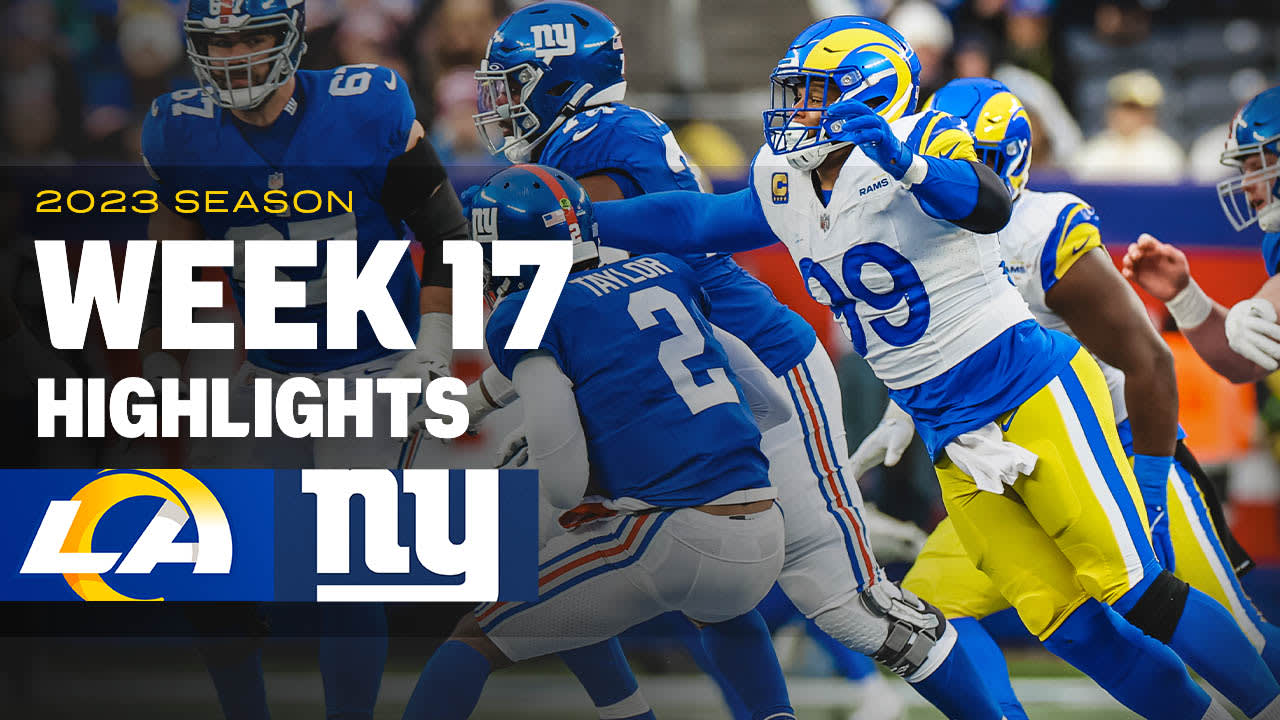 Highlights: Rams' top plays vs. Giants in Week 17 | Aaron Donald's ...