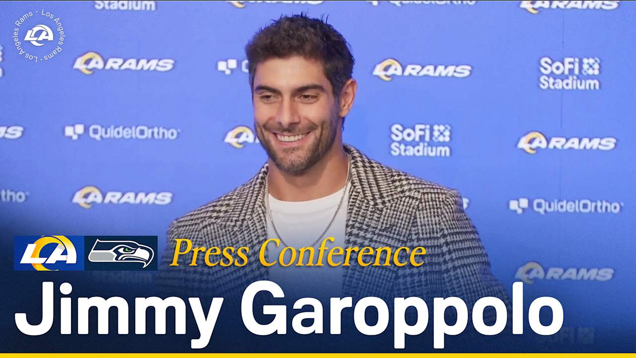 Jimmy Garoppolo postgame Seahawks | Los Angeles Rams quarterback Jimmy ...