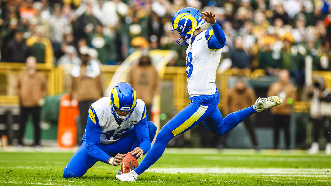 Los Angeles Rams kicker Lucas Havrisik drills a 52yard field goal