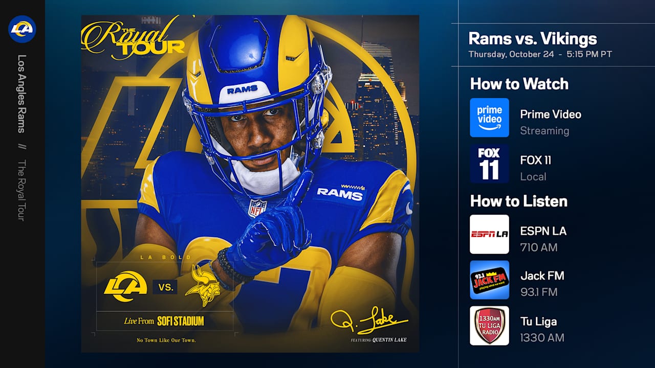 Los Angeles Rams vs. Minnesota Vikings How to watch, listen to and