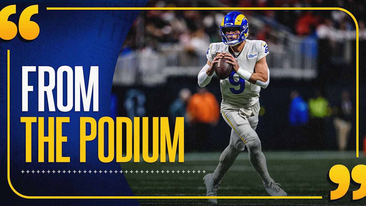 From the Podium: Sean McVay and Matthew Stafford discuss loss to Falcons on Monday Night Football in Week 17 - Rams