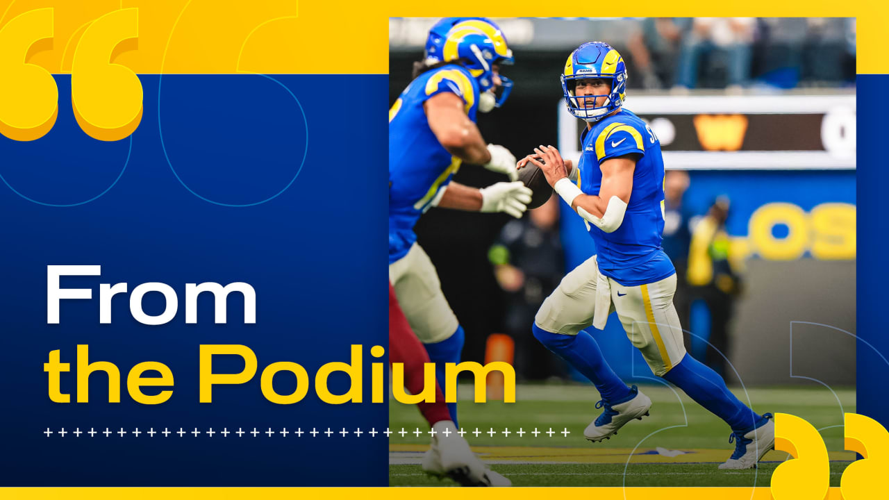 From the Podium: Sean McVay and Matthew Stafford react to Rams-Commanders
