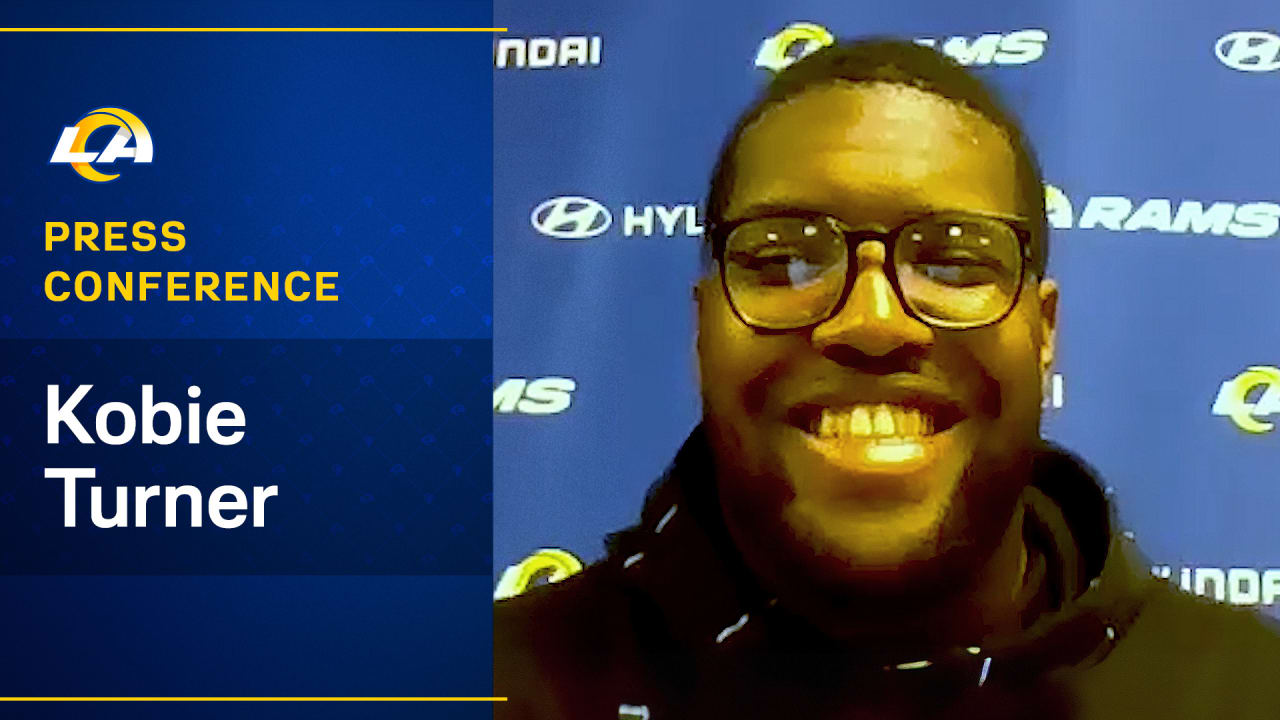 Rams nose tackle Kobie Turner on him and outside linebacker Byron Young