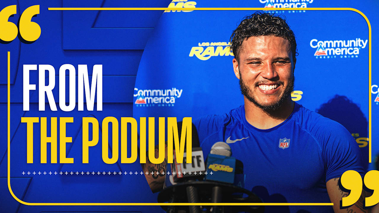 From the Podium: Sean McVay, Braden Fiske and Blake Corum recap Rams Training Camp