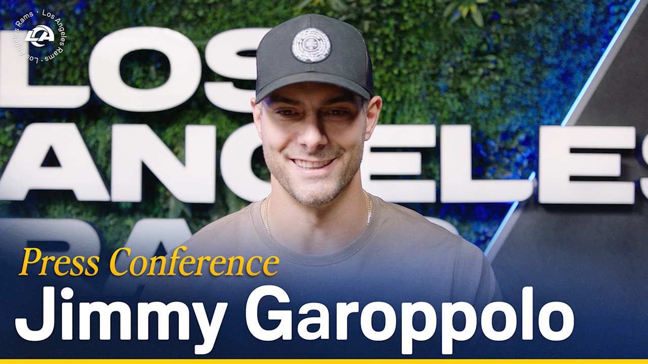 Jimmy Garoppolo press conference free agency 2025 re-signs contract ...
