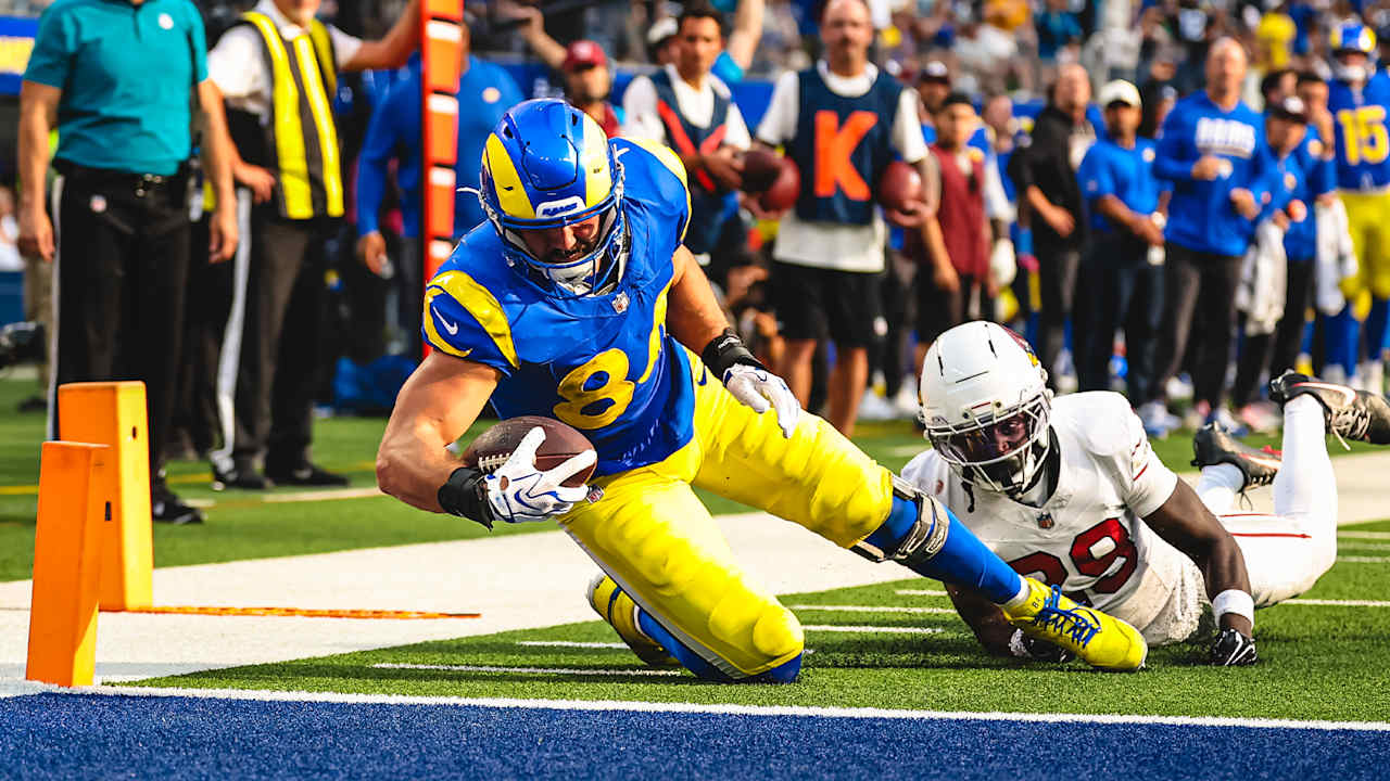 Tight end Colby Parkinson scores a 6-yard touchdown - Los Angeles Rams ...