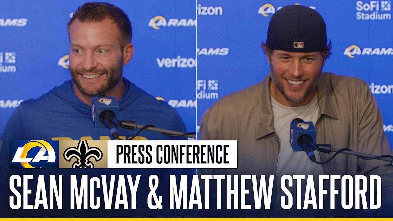 Los Angeles Rams head coach Sean McVay & quarterback Matthew Stafford ...