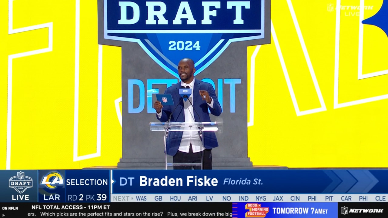 Rams select FSU DT Braden Fiske with No. 39 pick in 2024 draft