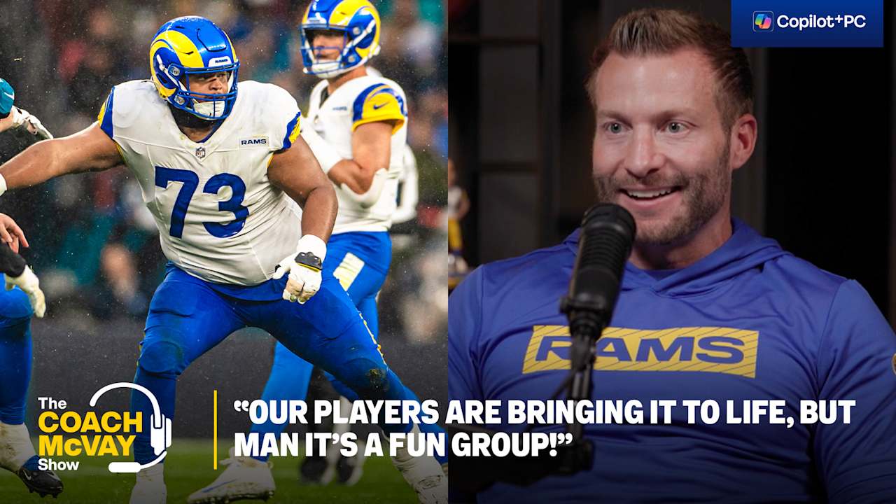 Los Angeles Rams head coach Sean McVay discusses offensive lineman ...
