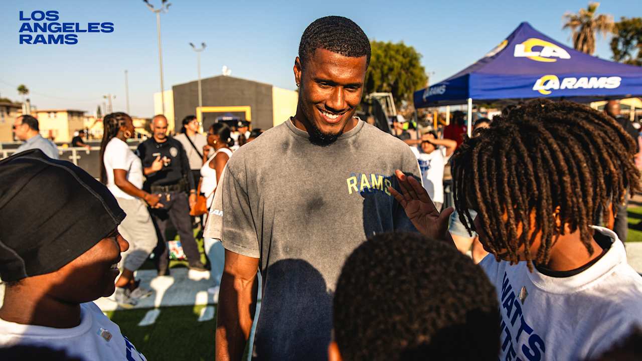 Rams provide Nickerson Gardens Housing Development in Watts with 60-yard turf football field