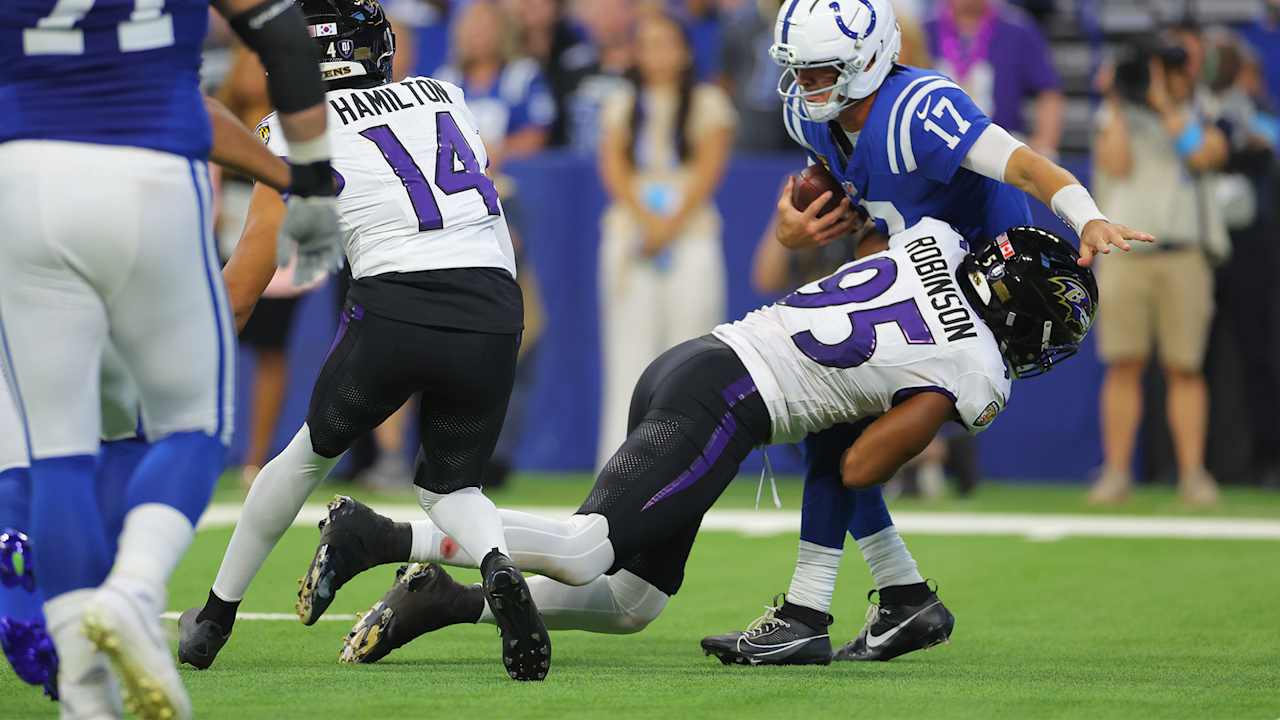 Tavius Robinson Gets Ravens' First Sack of 2026 Season | Ravens Week 1 ...