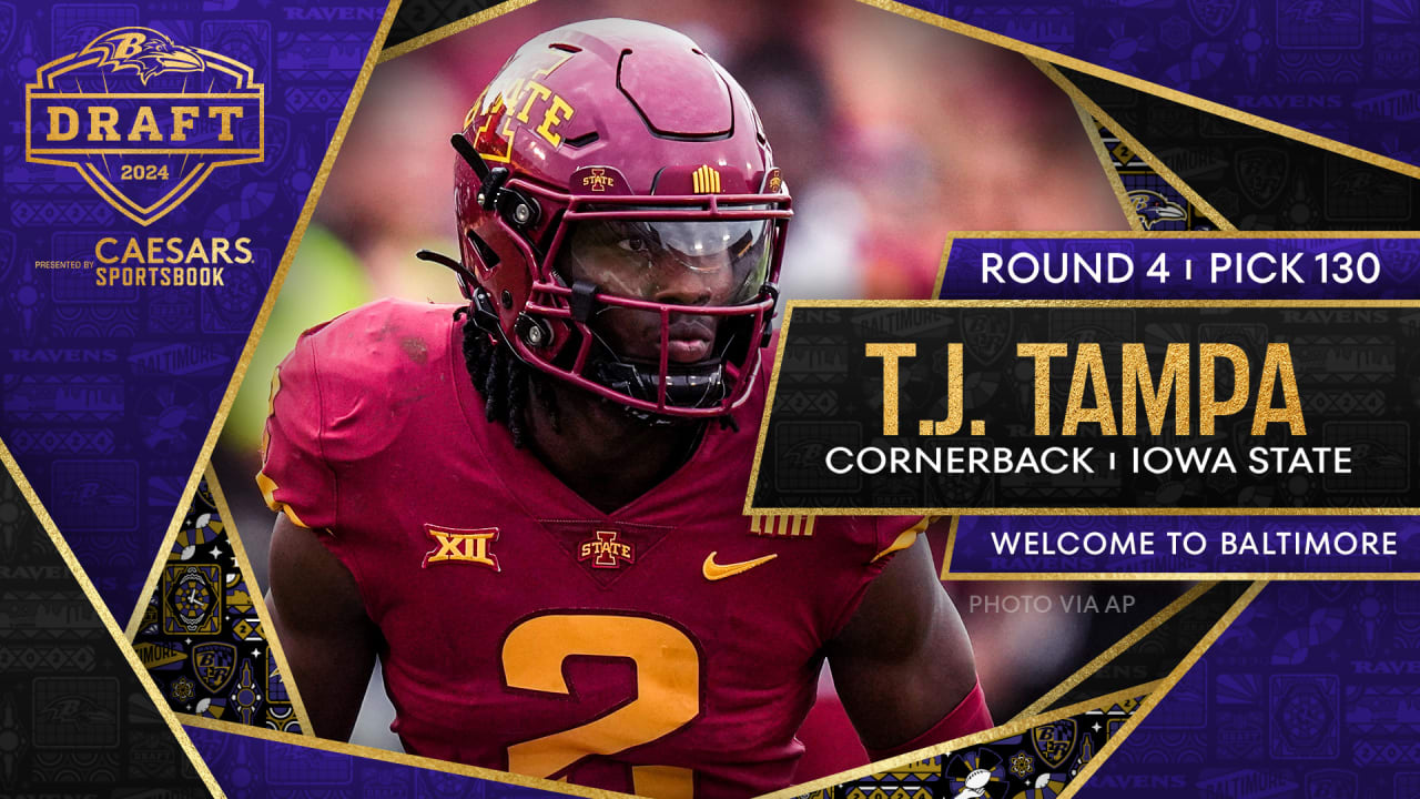 Ravens selecionam Cornerback TJ Tampa na quarta rodada do Draft de 2024 da NFL