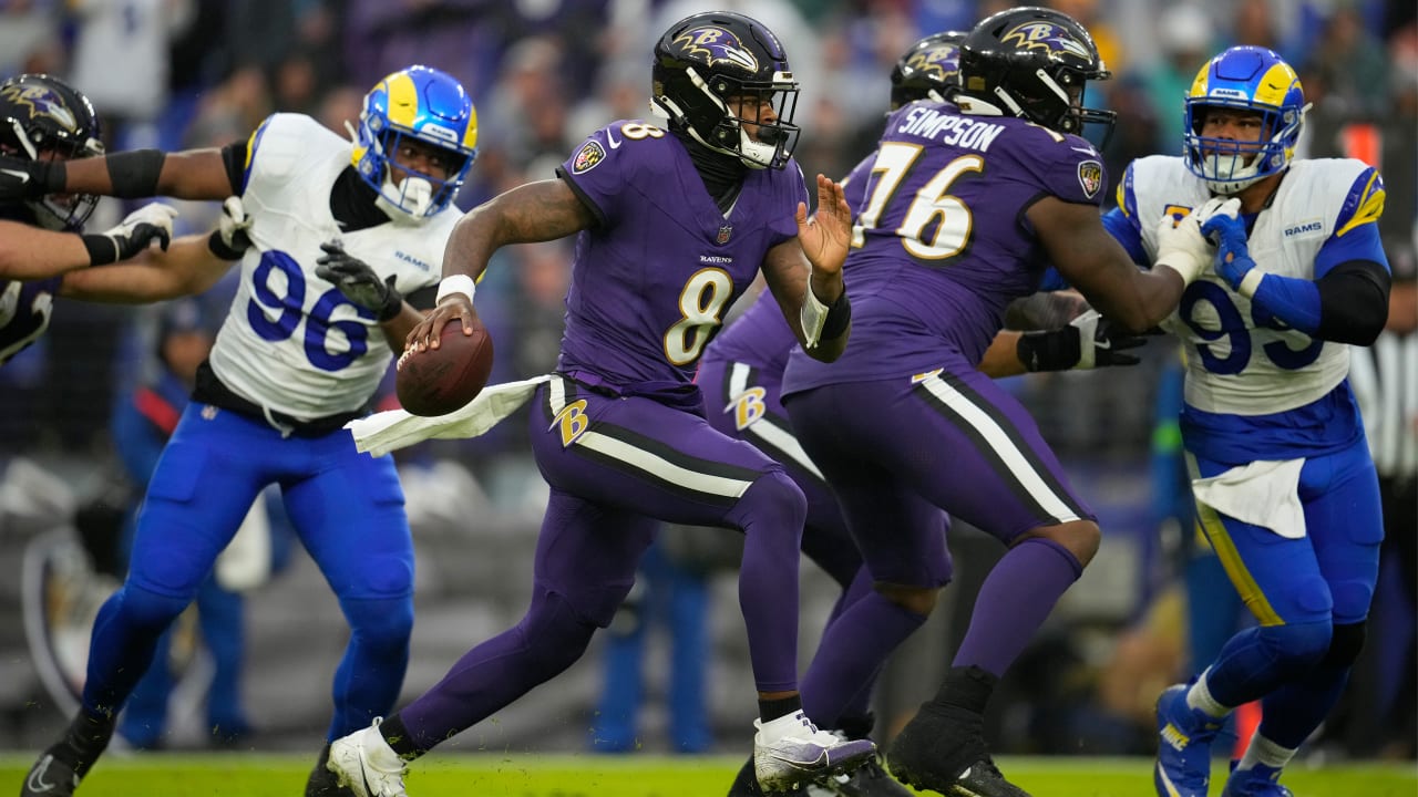 Lamar Jackson Waits, Waits, Waits, Runs! | Ravens-Rams Highlights, Week 14