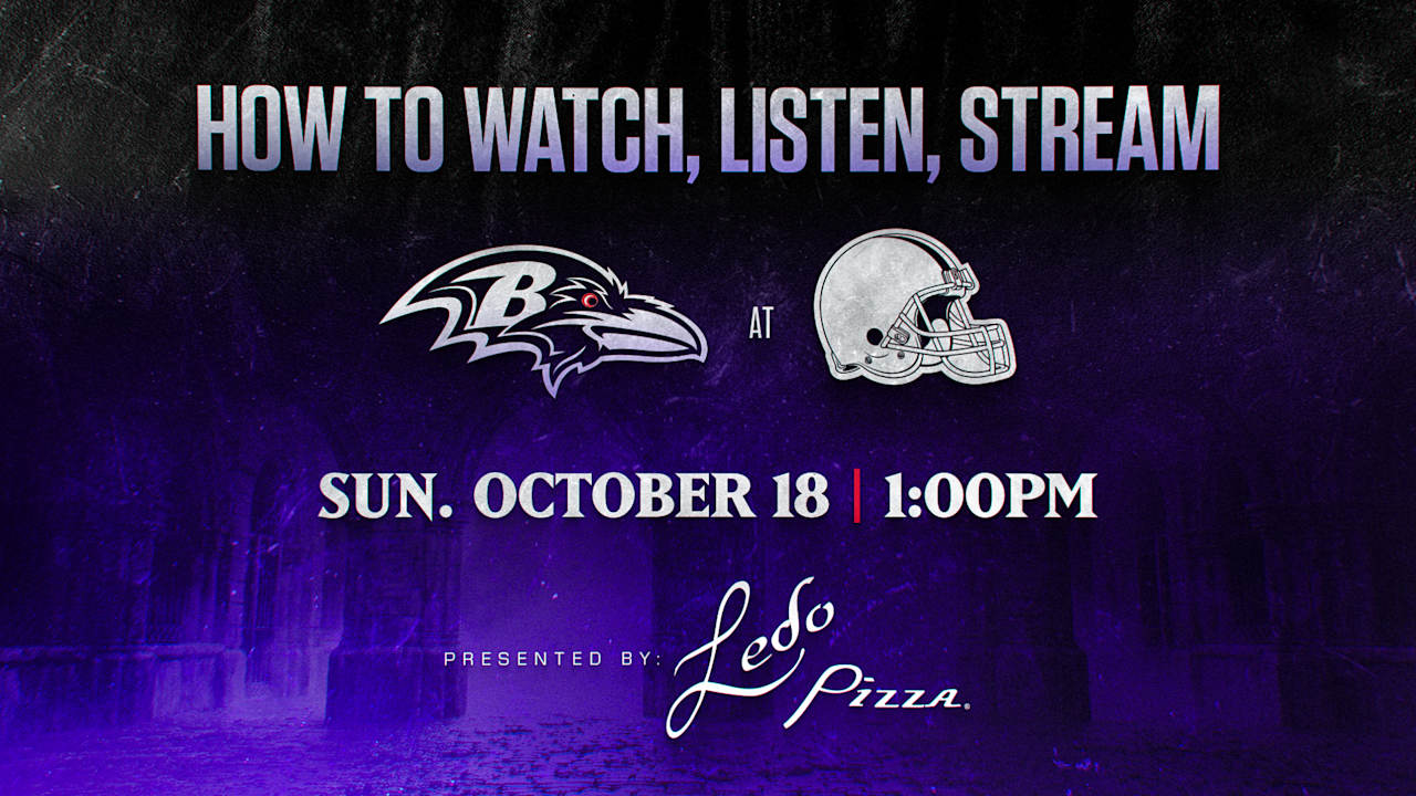 How to Watch, Listen, Live Stream Ravens vs. Browns, Week 6