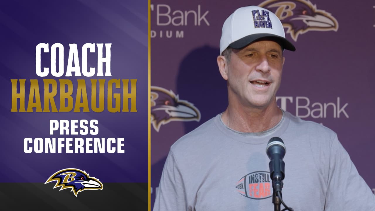 John Harbaugh on the Team's Stadium Practice Performance | Ravens Press  Conferences