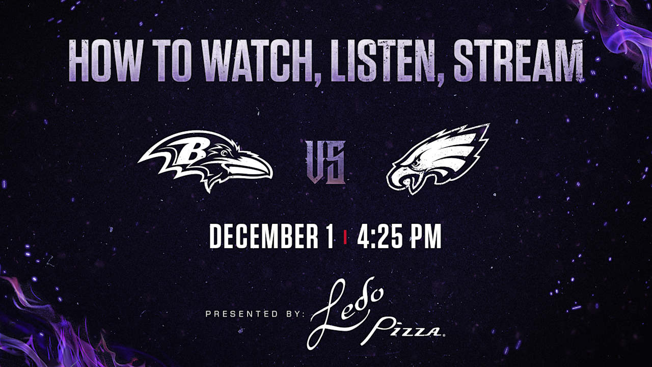 How to Watch, Listen to, Live Stream Ravens vs. Eagles, Week 13