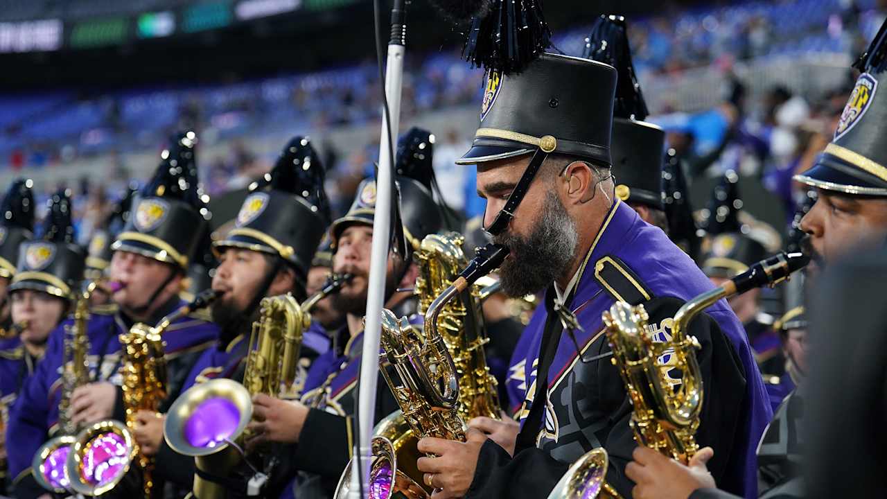 Watch Jason Kelce Play the Saxophone With Ravens Band