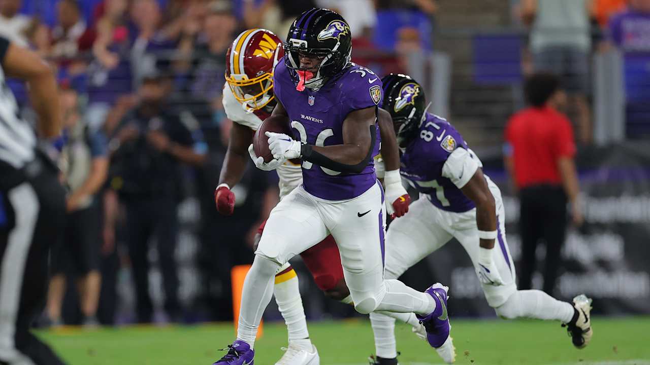 Dontae McMillan Rips Off 63-Yard Run for Ravens Against Commanders