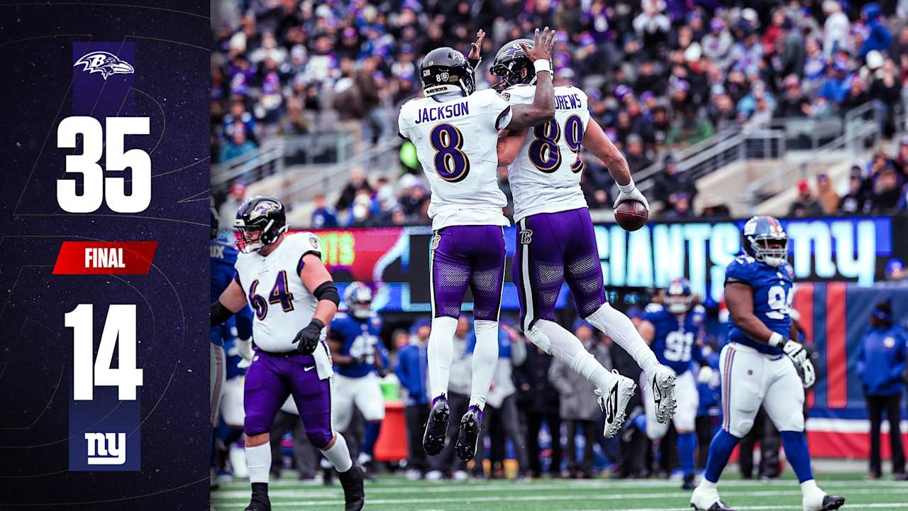 Game Recap: Ravens Rout Giants on the Road