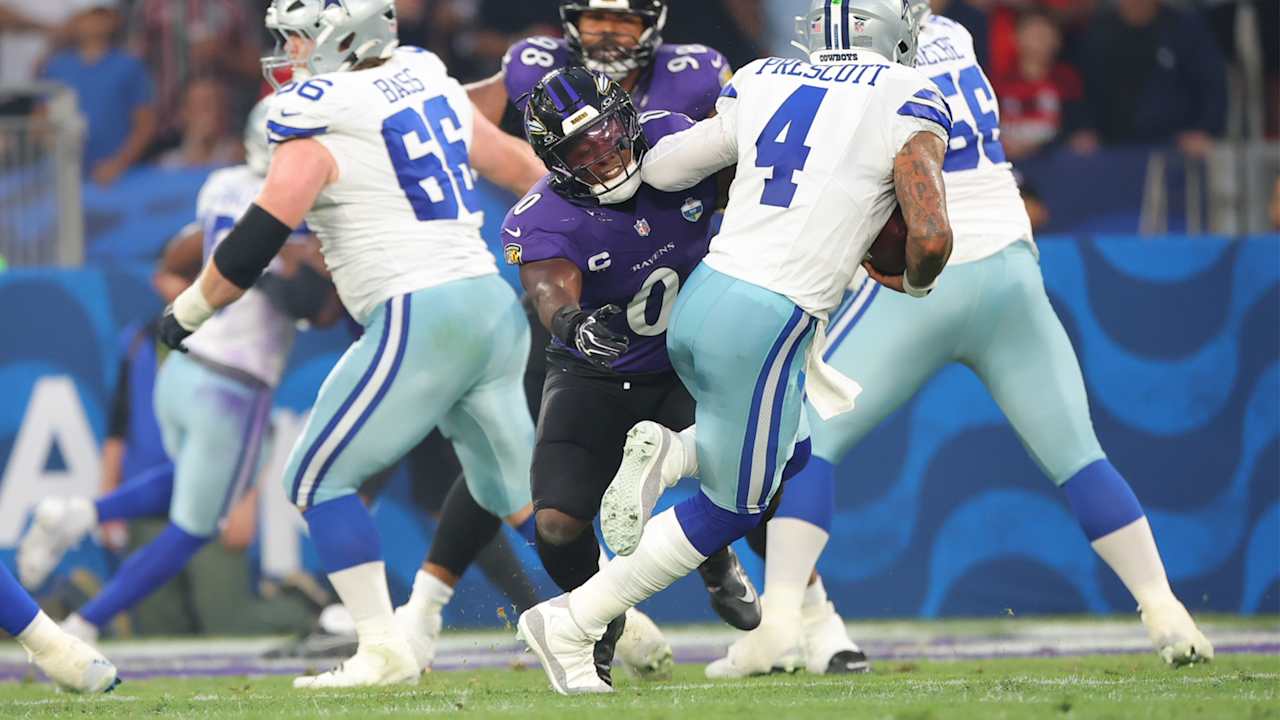 Roquan Smith Sacks Dak Prescott on Third Down | Ravens Week 3 Highlights