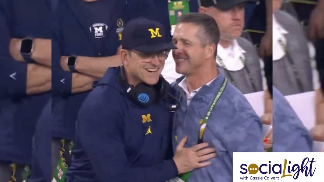 John Harbaugh on National Championship Sideline With Brother Jim - BVM ...