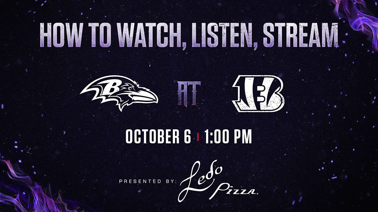 How To Watch, Listen, Live Stream Ravens At Bengals, Week 5