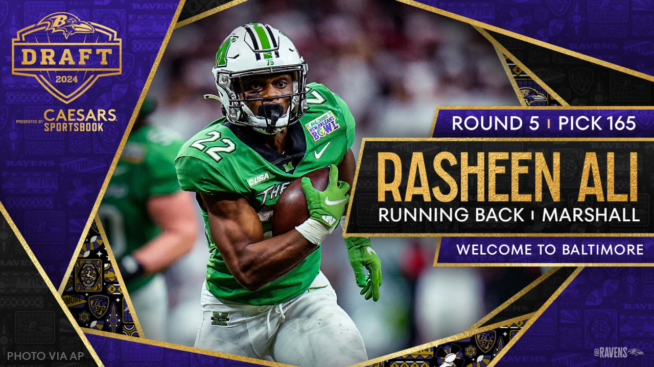 Ravens Select Running Back Rasheen Ali in Round 5