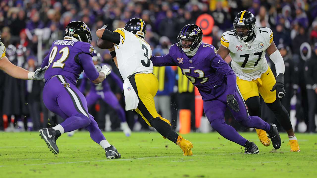Kyle Van Noy, Nnadmi Madubuike Combine for Sack on Russell Wilson | Highlight: Ravens vs. Steelers, Week 16