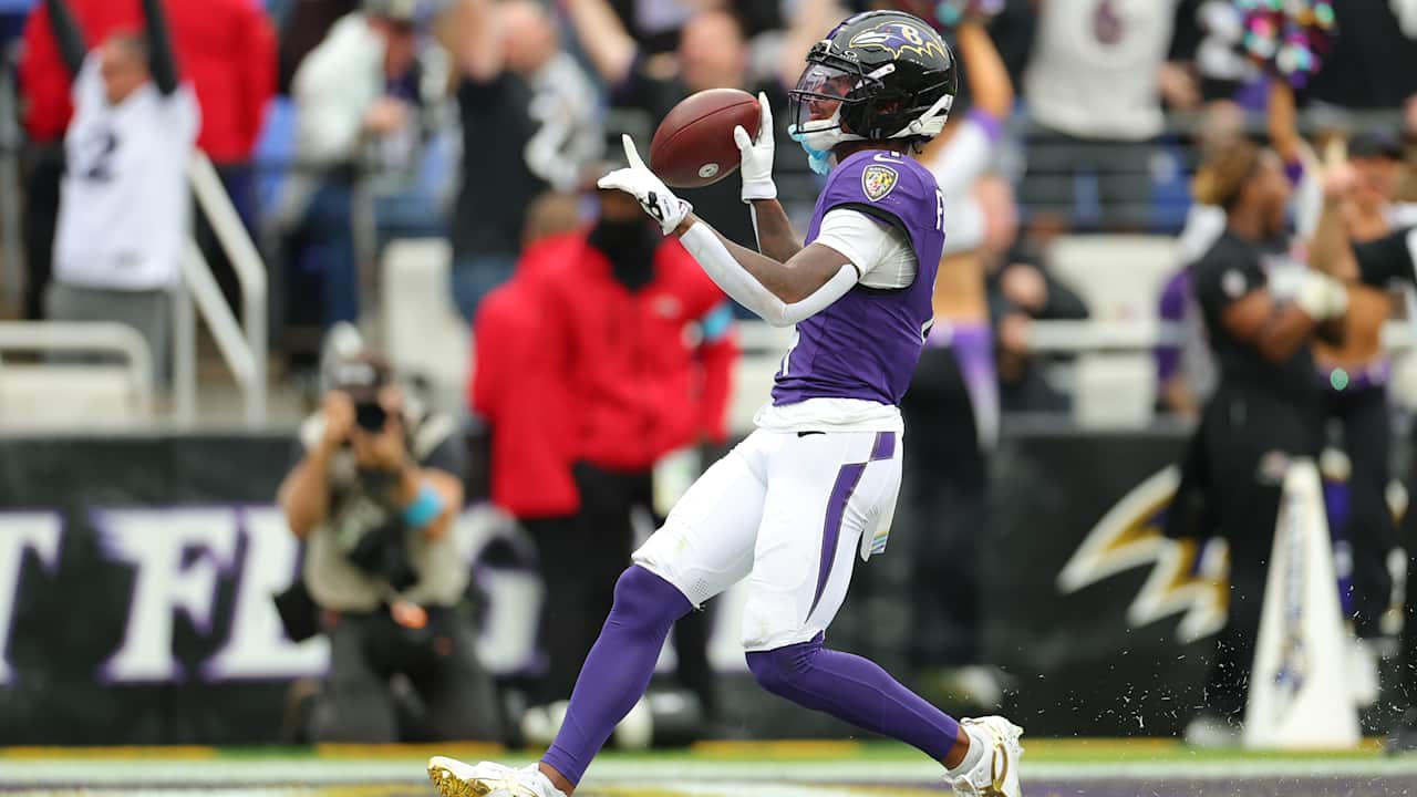 Zay Flowers Makes Insane Touchdown Catch in Tight Coverage | Ravens ...