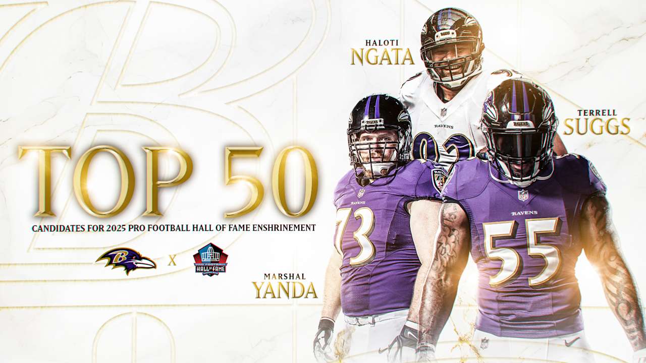 Suggs, Yanda, Ngata Headline 50 Candidates for Pro Football Hall of