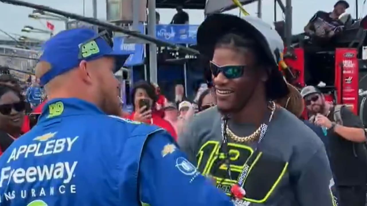 Lamar Jackson Makes Appearance at NASCAR Race