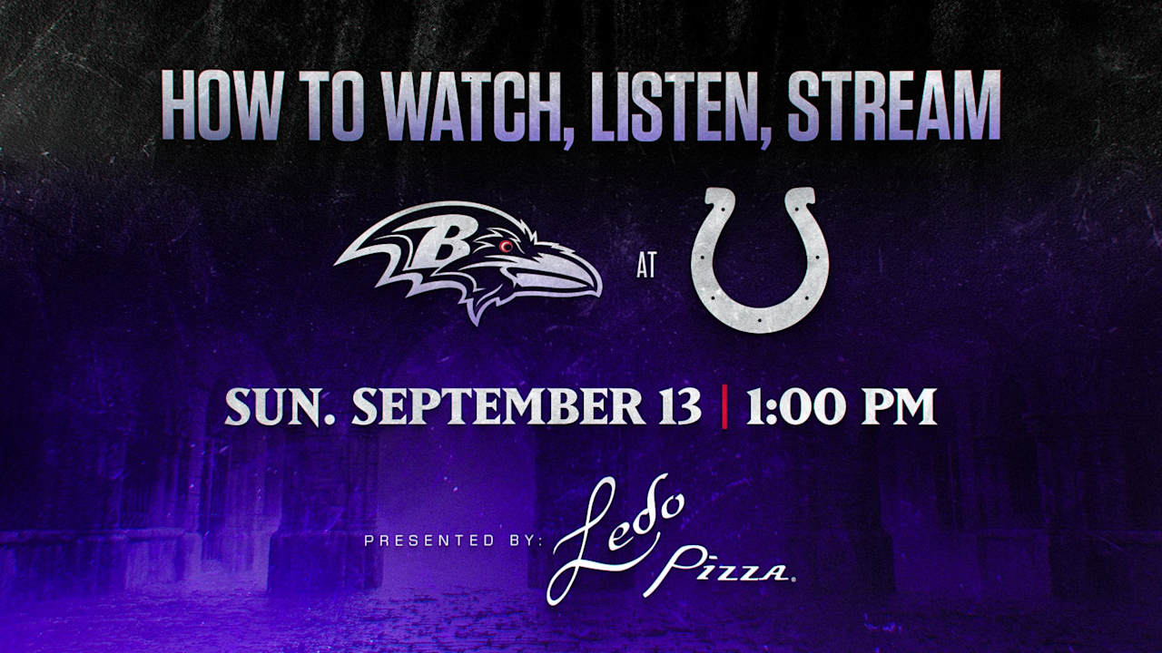 How to Watch, Listen, Live Stream Ravens vs. Colts, Week 1