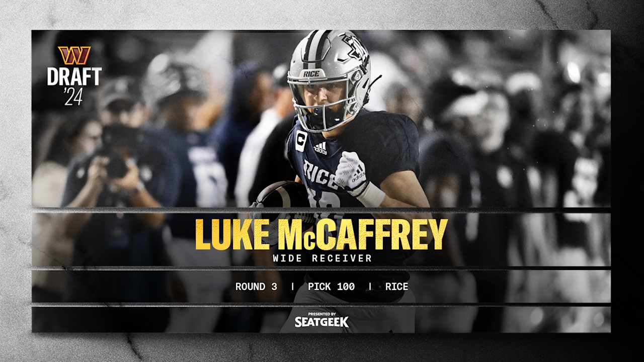 Les commandants repêchent le WR Luke McCaffrey avec le 100e choix au total