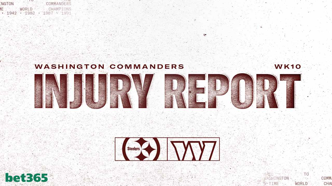 Commanders-Steelers Week 10 injury report