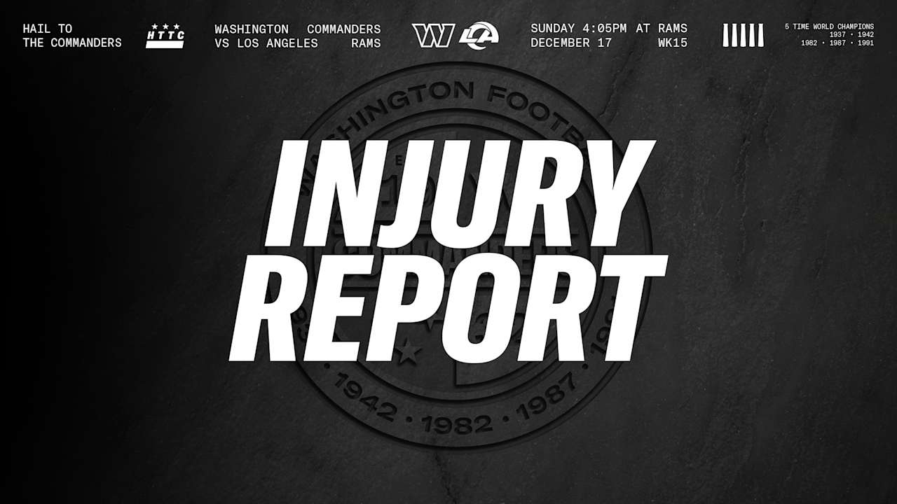 Commanders-Rams Week 15 injury report