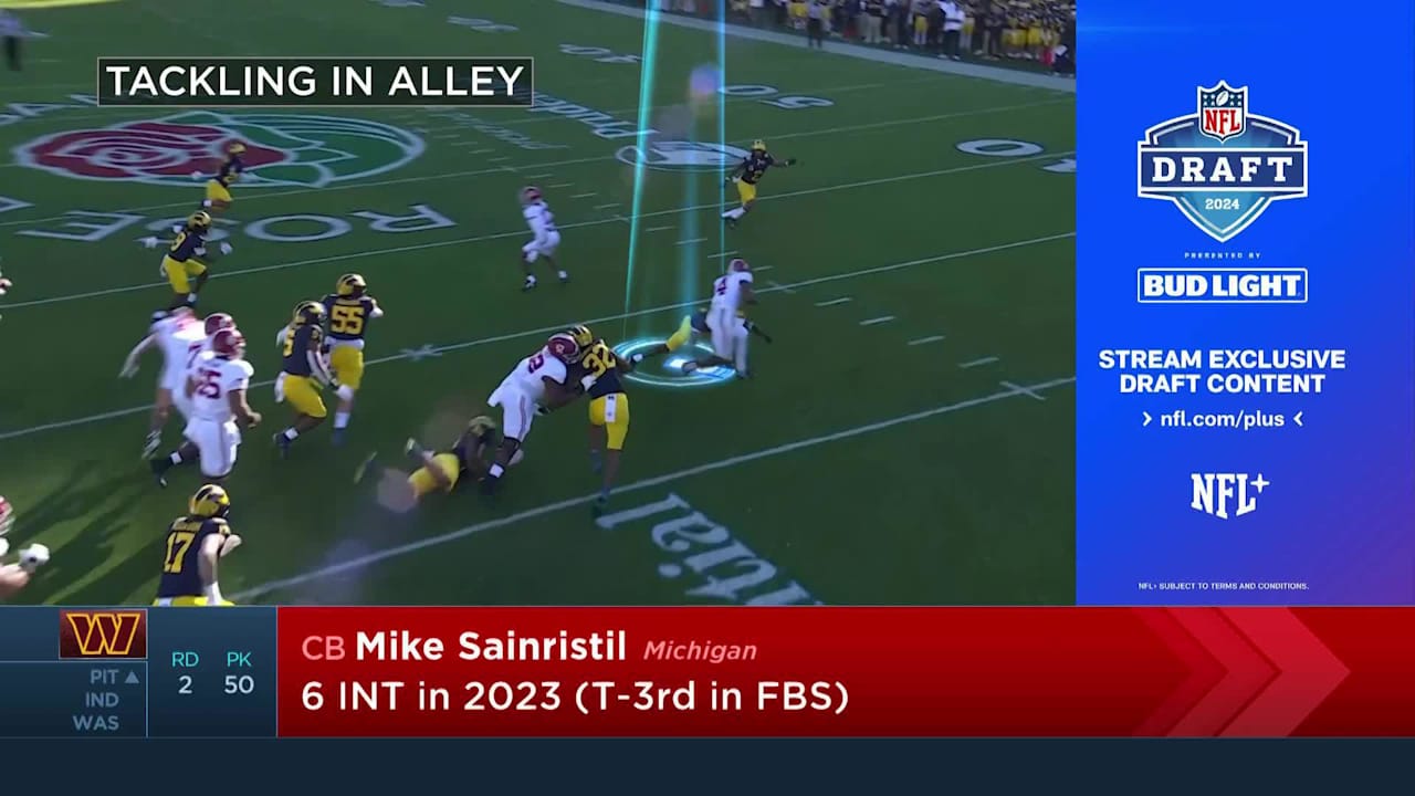 Brooks, Zierlein break down Mike Sainristil selected No. 50 overall by