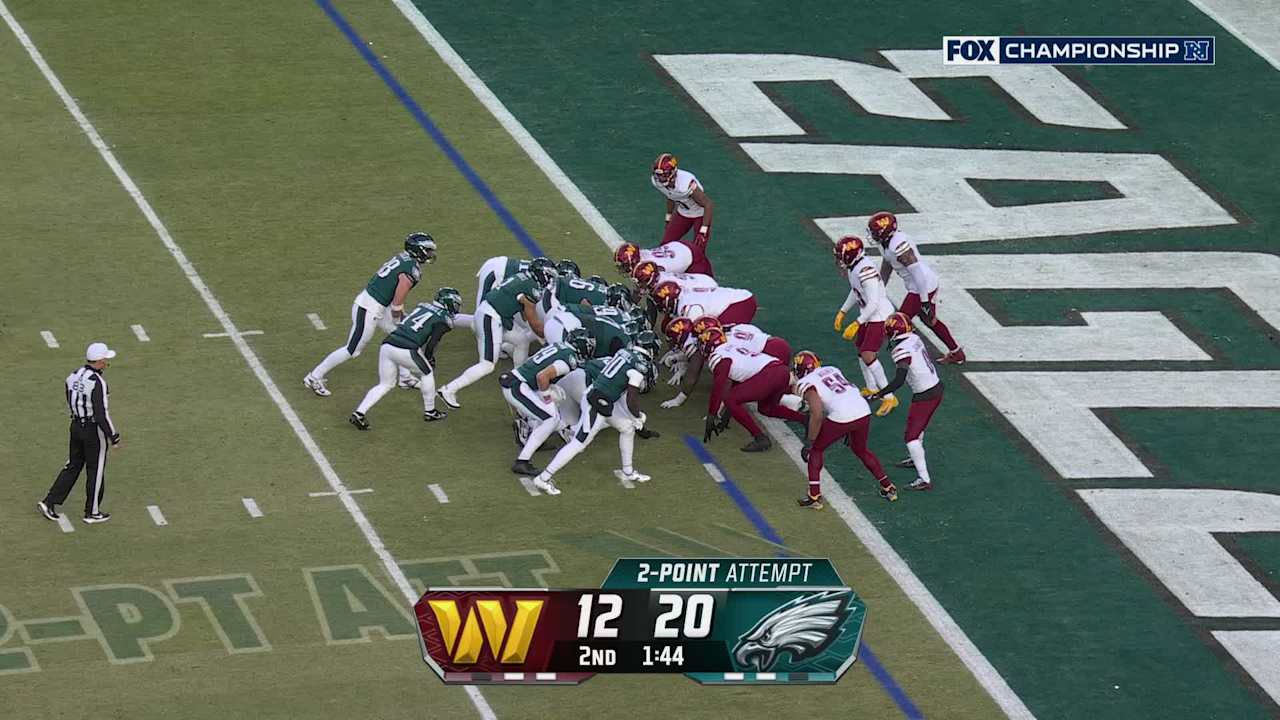 Commanders stonewall Eagles' two-point try