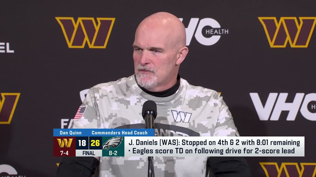 Dan Quinn reacts to close divisional loss to Eagles in Week 11
