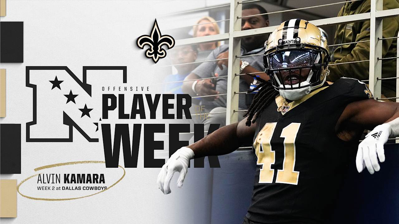 Alvin Kamara earns third Player of the Week honor following historic performance in New Orleans Saints victory over Dallas