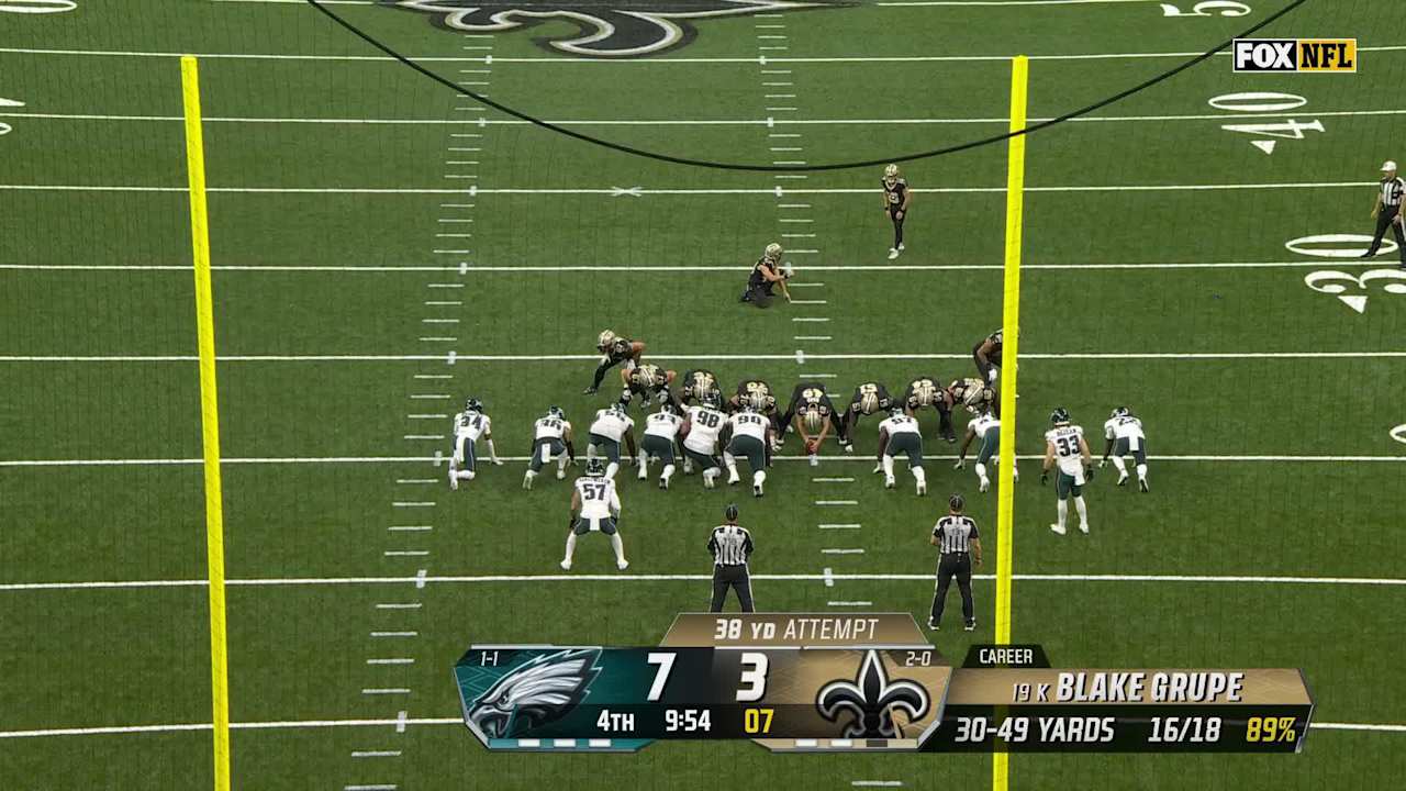 Blake Grupe's 38-yard FG trims Saints' deficit to 7-6