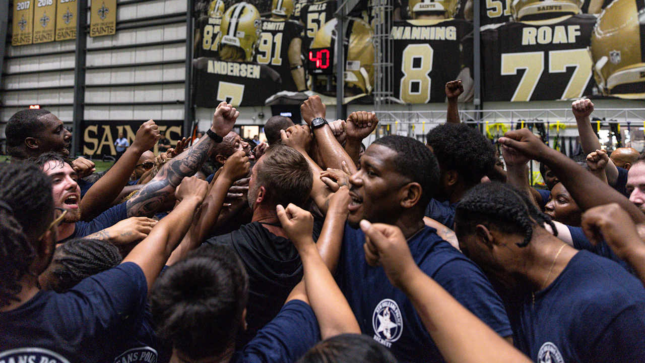 Recap: Saints host NOPD workout with Ted Rath
