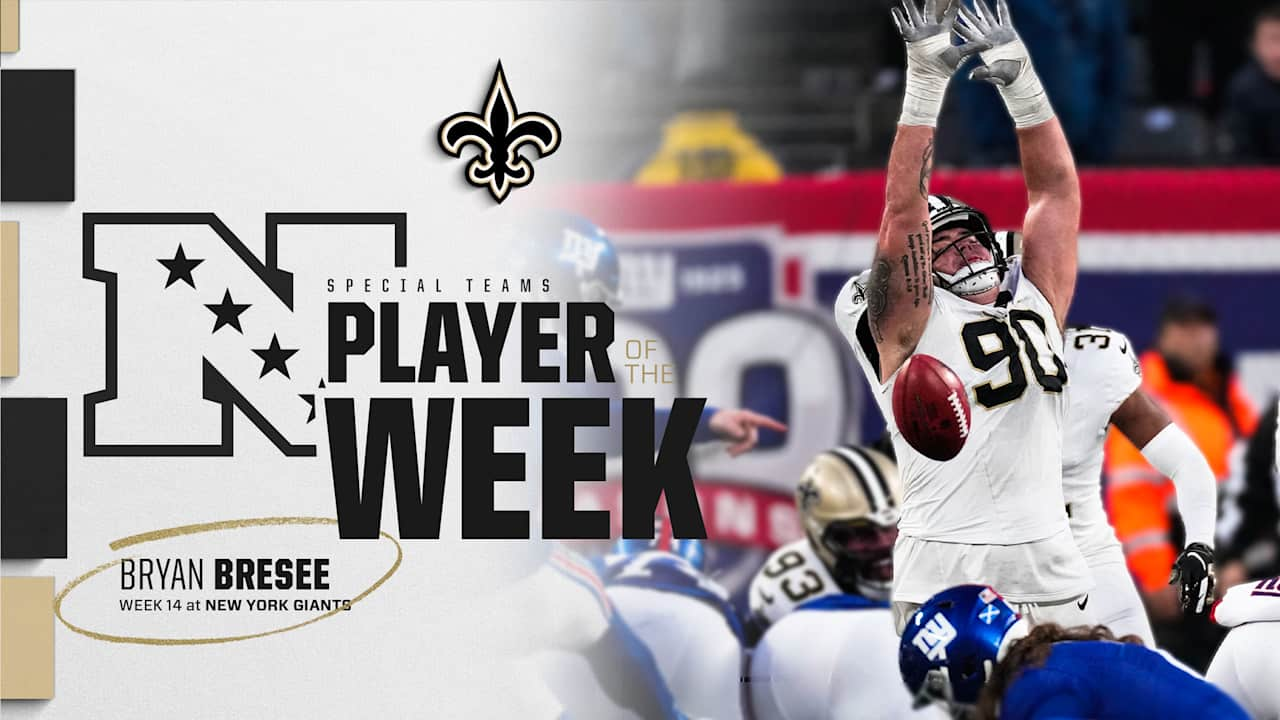 New Orleans Saints defensive tackle Bryan Bresee named NFC Special Teams Player of the Week