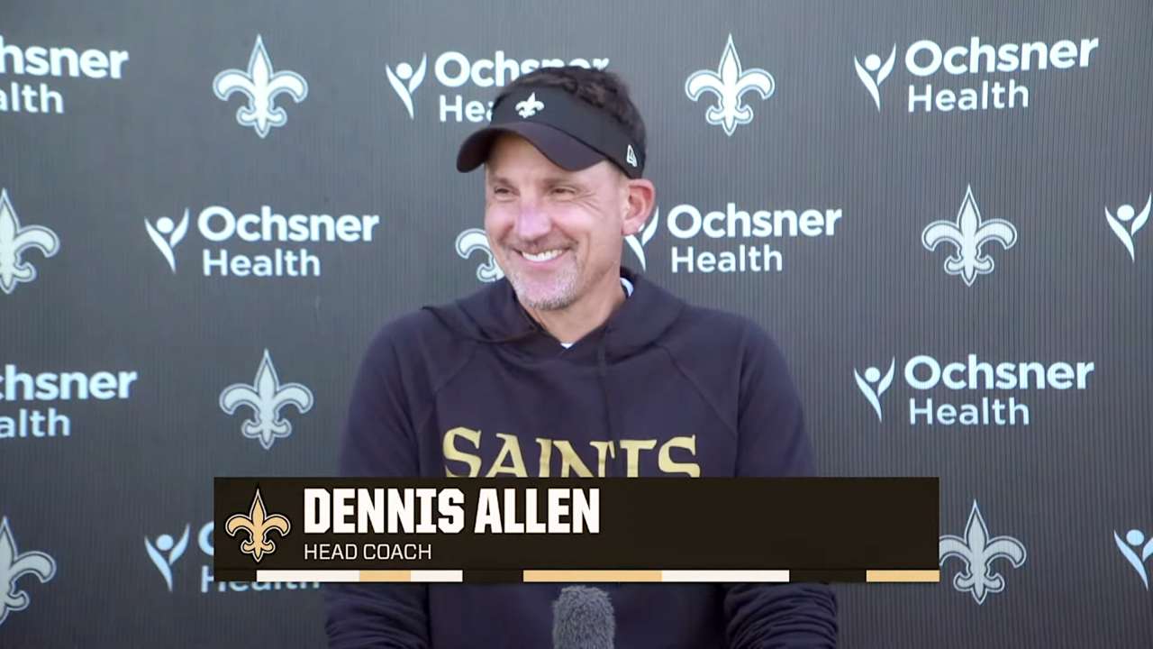 Dennis Allen on Spencer Rattler, injuries Saints vs. Buccaneers NFL