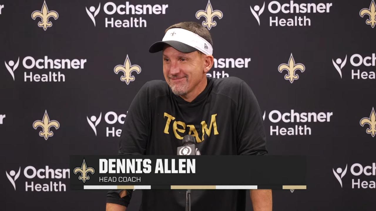 Dennis Allen on Dallas Cowboys, Hurricane Francine Saints vs. Cowboys