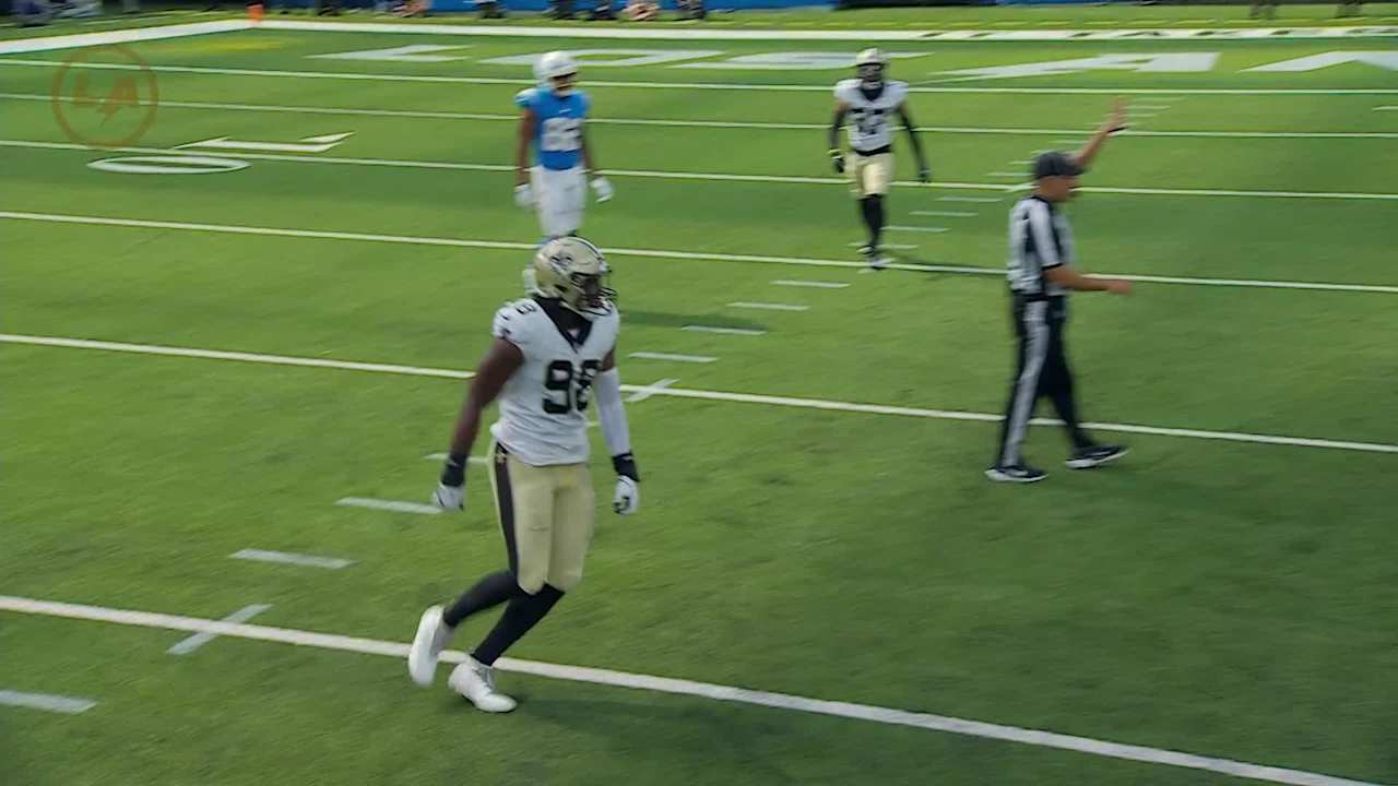 WATCH: Saints DE Chris Rumph II bullrush sacks Trey Lance